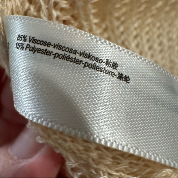 Anthropologie Akemi + Kin Lightweight‎ Cream Off White Ecru Boho Cardigan OSFM - Picture 6 of 9